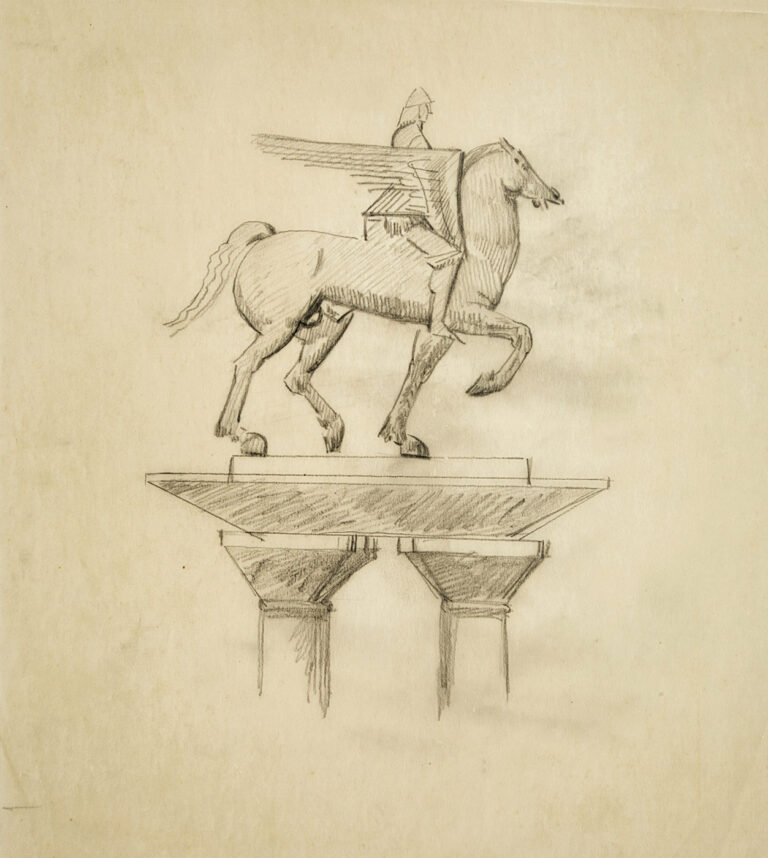 Konjanički lik II (Studija za stup nedovršenog mosta kralja Aleksandra)
